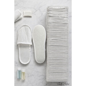 100 Çift Kaydırmaz Tabanlı Tek Kullanımlık Otel Spa Terlik Seti