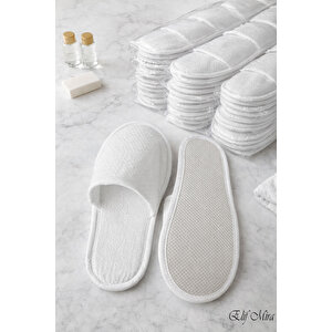 100 Çift Noktalı Kaydırmaz Taban Tek Kullanımlık Otel Spa Terlik