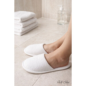 100 Çift Noktalı Kaydırmaz Taban Tek Kullanımlık Otel Spa Terlik