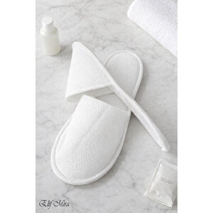 100 Çift Noktalı Kaydırmaz Taban Tek Kullanımlık Otel Spa Terlik