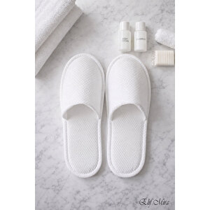 100 Çift Noktalı Kaydırmaz Taban Tek Kullanımlık Otel Spa Terlik