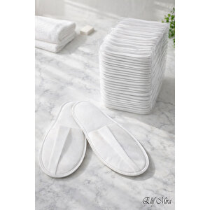 100 Çift Tek Kullanımlık Ekonomik Otel Spa Tabansız Tela Terlik Seti