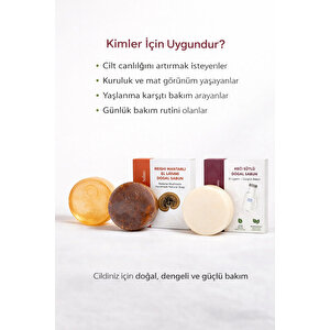 Olgun Ciltler İçin Yenileyici Ve Dolgunlaştırıcı 3 Lü Doğal Bakım Sabun Seti