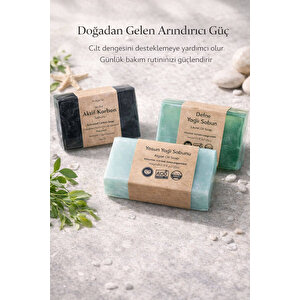 Derin Arındırıcı Ve Gözenek Sıkılaştırıcı Doğal Detoks 3 Lü Doğal Sabun Seti