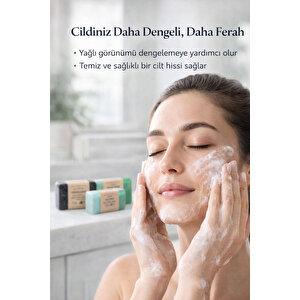 Derin Arındırıcı Ve Gözenek Sıkılaştırıcı Doğal Detoks 3 Lü Doğal Sabun Seti