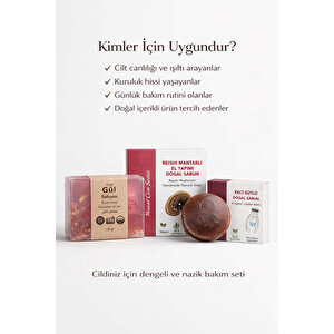 Hediyelik Doğal Sabun Seti  Özel Bakım Serisi 3’lü Premium Paket
