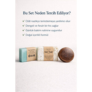 Botanik Özlü 3 Lü Doğal Sabun Seti Özel Bitkisel Seri
