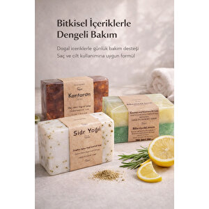 Saç Ve Saç Derisi Bakımı İçin Onarıcı 3 Lü Doğal Sabun Seti