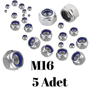 Fiber Somun M16 – Din 985 –  5'li Paket Contalı Gevşemez Somun