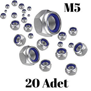 Fiber Somun M5 – Din 985 –  20'li Paket Contalı Gevşemez Somun