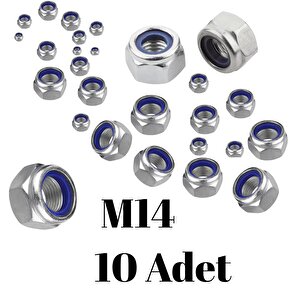 Fiber Somun M14 – Din 985 –  10'lu Paket Contalı Gevşemez Somun