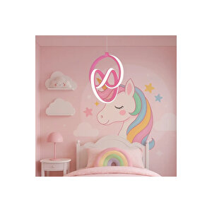 Çocuk Odası Genç Odası Ledli Pembe Avize