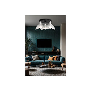 Üçlü Şeffaf Plofonyer Yemek Odası Salon Mutfak Antre Yatak Odası Avize