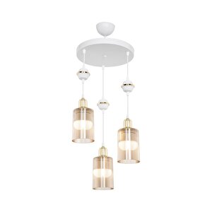 Akses Küre Beyaz 3'lü Bal Salon Yemek Odası Oturma Odası Antre Mutfak Çocuk Odası Yatak Odası Avize