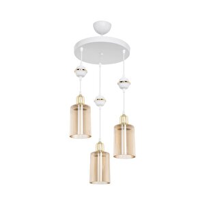 Akses Küre Beyaz 3'lü Bal Salon Yemek Odası Oturma Odası Antre Mutfak Çocuk Odası Yatak Odası Avize