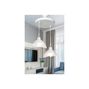 İkili Şeffaf Yemek Odası Salon Mutfak Antre Yatak Odası Avize