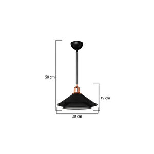 Çift Katlı Siyah/füme Tekli Siyah Sarkıt Avize