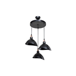 Üçlü Siyah Yemek Odası Salon Mutfak Antre Yatak Odası Avize