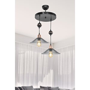 Akses Küre Maya Füme Ikili Yemek Odası Oturma Odası Salon Mutfak Avize