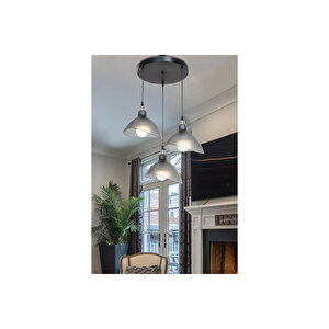 Üçlü Füme Yemek Odası Salon Mutfak Antre Yatak Odası Avize