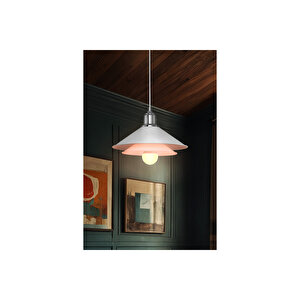 Çift Katlı Krom/opal Tekli Siyah Sarkıt Avize