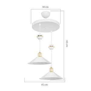 Maya Beyaz Ikili Yemek Odası Oturma Odası Salon Mutfak Avize