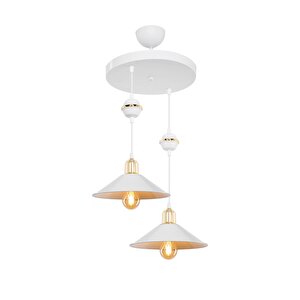 Maya Beyaz Ikili Yemek Odası Oturma Odası Salon Mutfak Avize