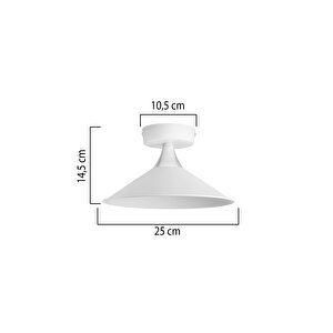 Maya 25'lik Beyaz Krom Plofonyer Avize