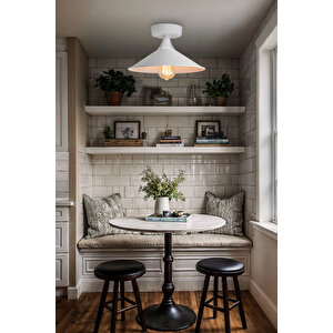 Maya 25'lik Beyaz Krom Plofonyer Avize