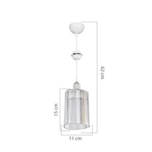 Akses Küre Krom Üçgen Şeffaf Yatak Odası Yemek Odası Mutfak Hol Salon Sarkıt