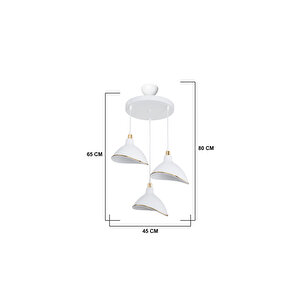 Gima Üçlü Beyaz Avize