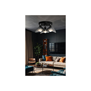 Üçlü Füme Plofonyer Yemek Odası Salon Mutfak Antre Yatak Odası Avize