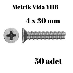 Metrik Vida Civata Yhb 4x30 Mm 50 Adet Yıldız