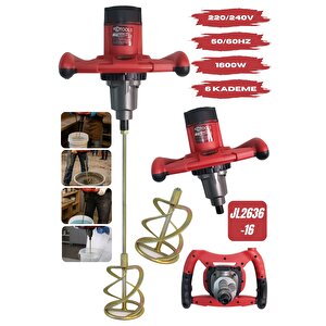 Kirmizi Kabartmali 1600w Boya&harç Kariştirici