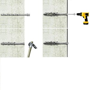 Sp Star 10x120 Ağır Yük Dubeli 100 Adet Vidasız Klima Dübeli