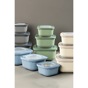 Micro Line Kare Saklama Kabı (600, 1100, 1800ml) (üçlü Set)