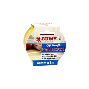 Çift Taraflı Halı Bandı 48mm X 5mt, İz Bırakmaz, Kolay Sökülebilir