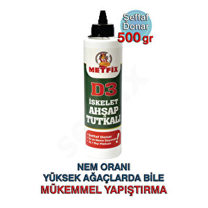 D3 İskelet Ahşap Tutkalı 500gr, Şeffaf Donar, Su Ve Neme Dayanıklı, İç Ve Dış Mekan