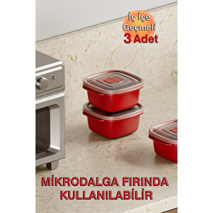 Heat'n Go Kare Saklama Kabı 550ml (üçlü Set)