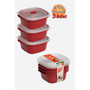 Heat'n Go Kare Saklama Kabı 550ml (üçlü Set)