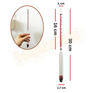 0-100 Alkolmetre Ve Isolab 250ml Plasitk Mezür Seti
