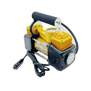 Profesyonel 730p Çift Pistonlu 12 V 150 Psi Dakikada 95 Lt Araç Araba Lastik Bot Şişirme Kompresörü