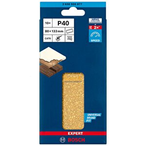 Bosch Expert C470 80 X 133 Mm 10'lu 40 Kum Zımpara Kağıdı 2608900877