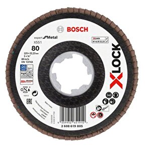 Bosch X-lock Flap Disk 125 Mm 80 Kum X551 2608619805