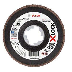 Bosch X-lock Flap Disk 115 Mm 80 Kum X551 2608619809