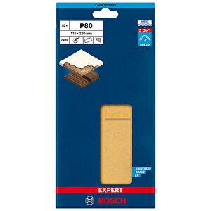 Bosch Expert C470 115 X 230 Mm 10'lu 80 Kum Zımpara Kağıdı 2608900862