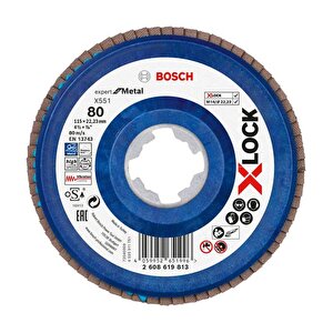 Bosch X-lock Flap Disk 115 Mm 80 Kum Plastik Taban X551 2608619813