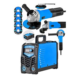 Pro Alman 200 Amper Profesyonel Dijital Göstergeli Invertör Kaynak Makinesi + Avuç Taşlama