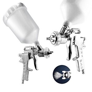 Pro Seri Paslanmaz Üstten Depolu Profesyonel 600 Cc Boya Sprey  Hava Tabancası Hediyeli Ürün.
