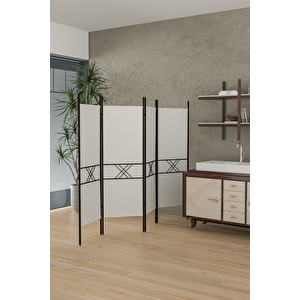 4 Kanatli Beyaz Paravan 1444b